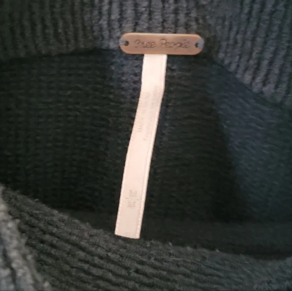 Free People Cotton Oversized Forest Green Sweater - Picture 4 of 4